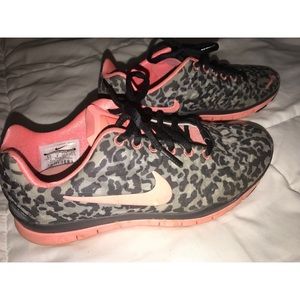 Pink Leopard Nike Free Runs